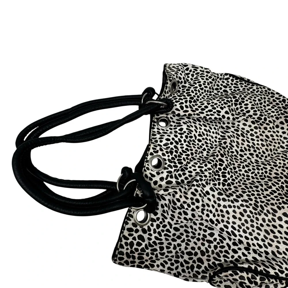 Aldo Animal Print Top Handle Handbag Beige Black Large Satchel Bag